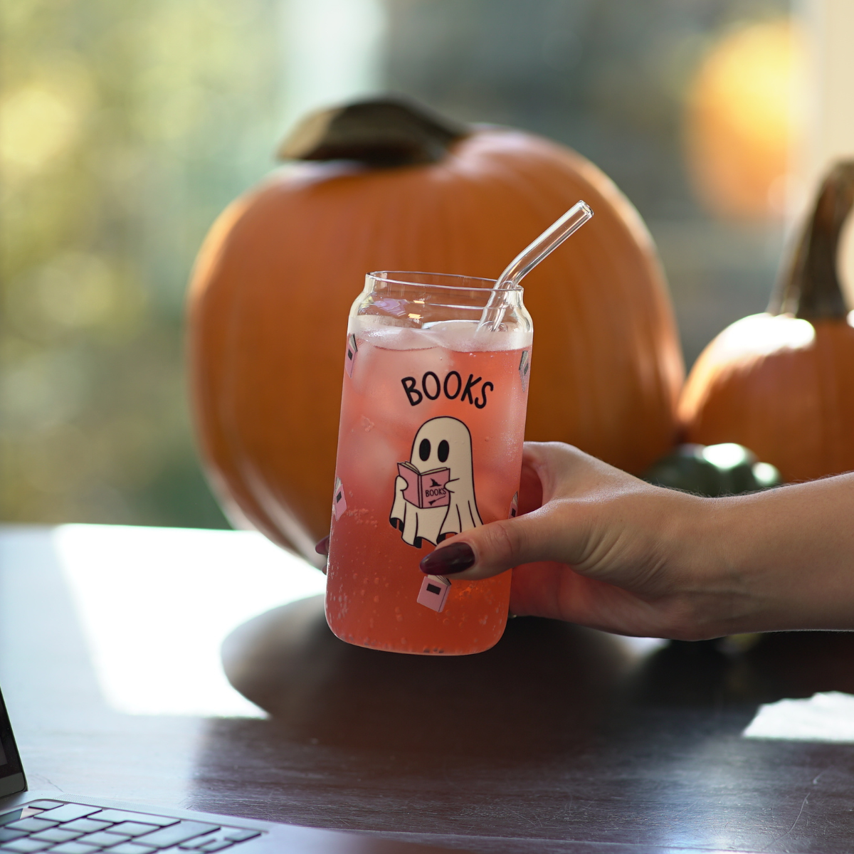 Halloween Glass Can