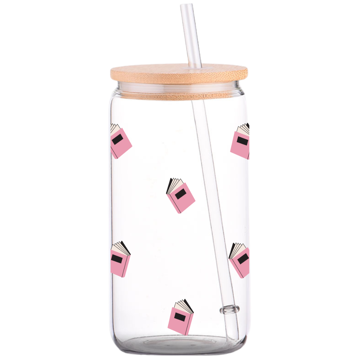 Ghost Books - Halloween Glass Can