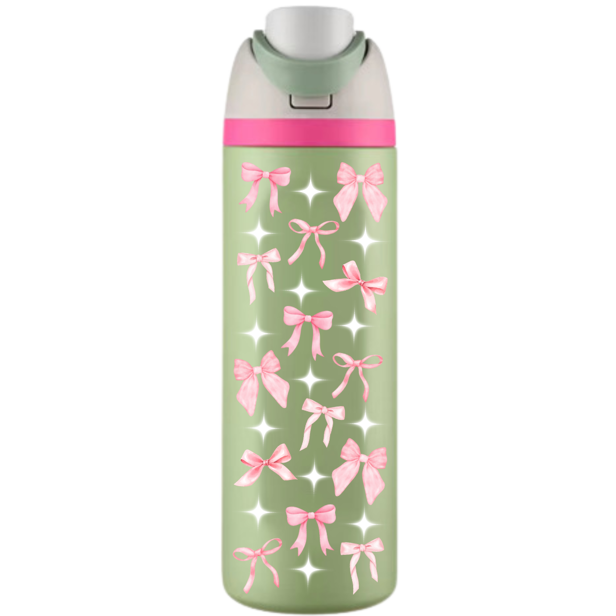 Pink Bows - Adult Sippy Cup