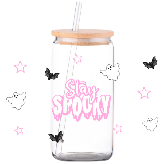 Stay Spooky - Halloween Glass Can