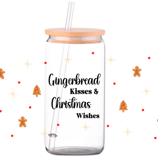 Gingerbread - Christmas Glass Can