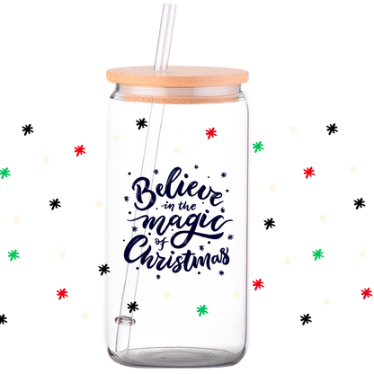 Believe in the magic - Christmas Glass Can