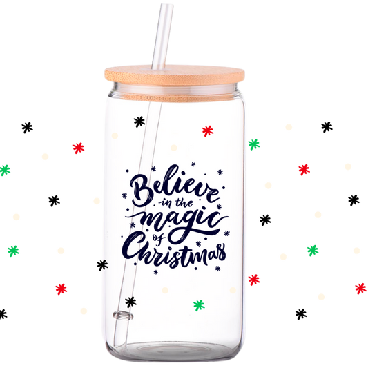 Believe in the magic - Christmas Glass Can