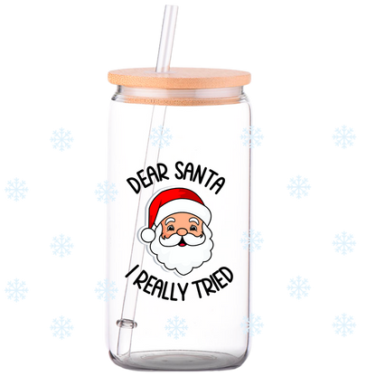 Dear Santa - Christmas Glass Can